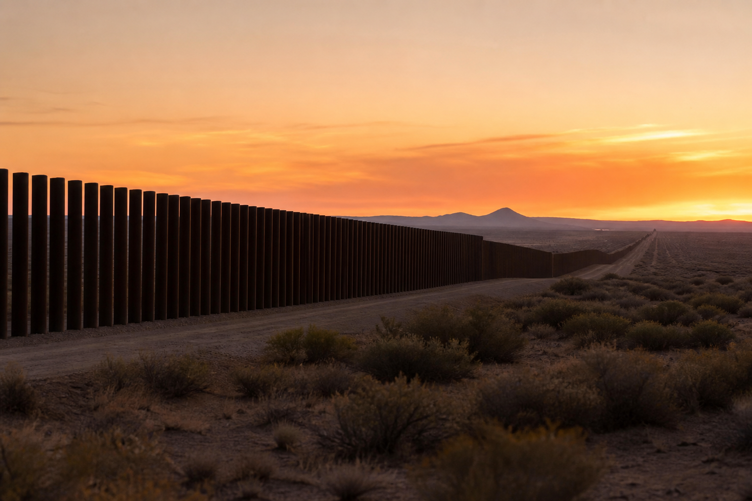 The U.S.-Mexico border in Arizona.